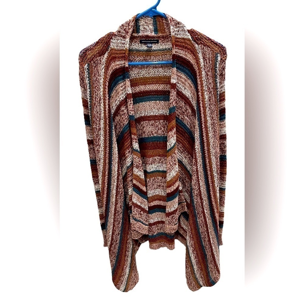 American Eagle Outfitters Women’s Striped Knit Cardigan Trendy Soft Size Small